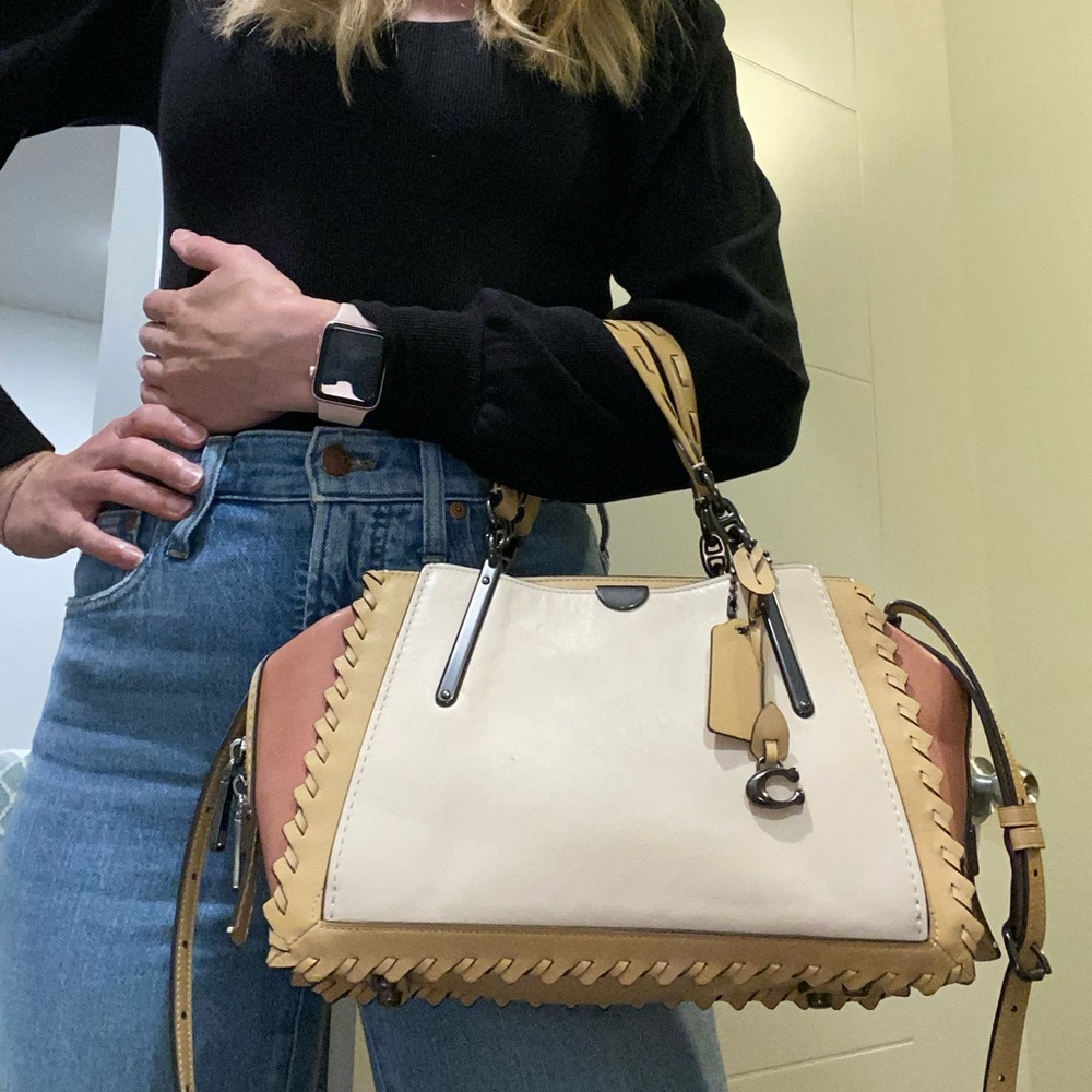Authentic Coach Dreamer Handbag in Colorblock with Whipstitch in Genuine leather